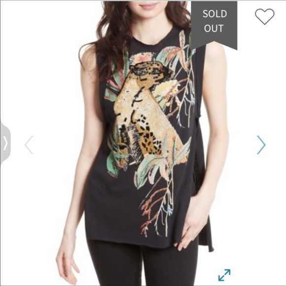 Free People Tops - NWOT Free people beaded jungle cat tunic